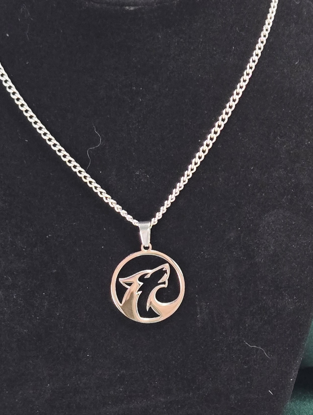 Fenrir Wolf Necklace Norse Viking Pendant Stainless Steel Medallion Jewelry Gift